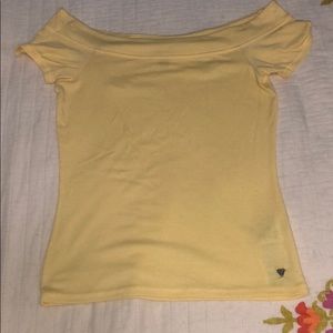 guess xs yellow shirt